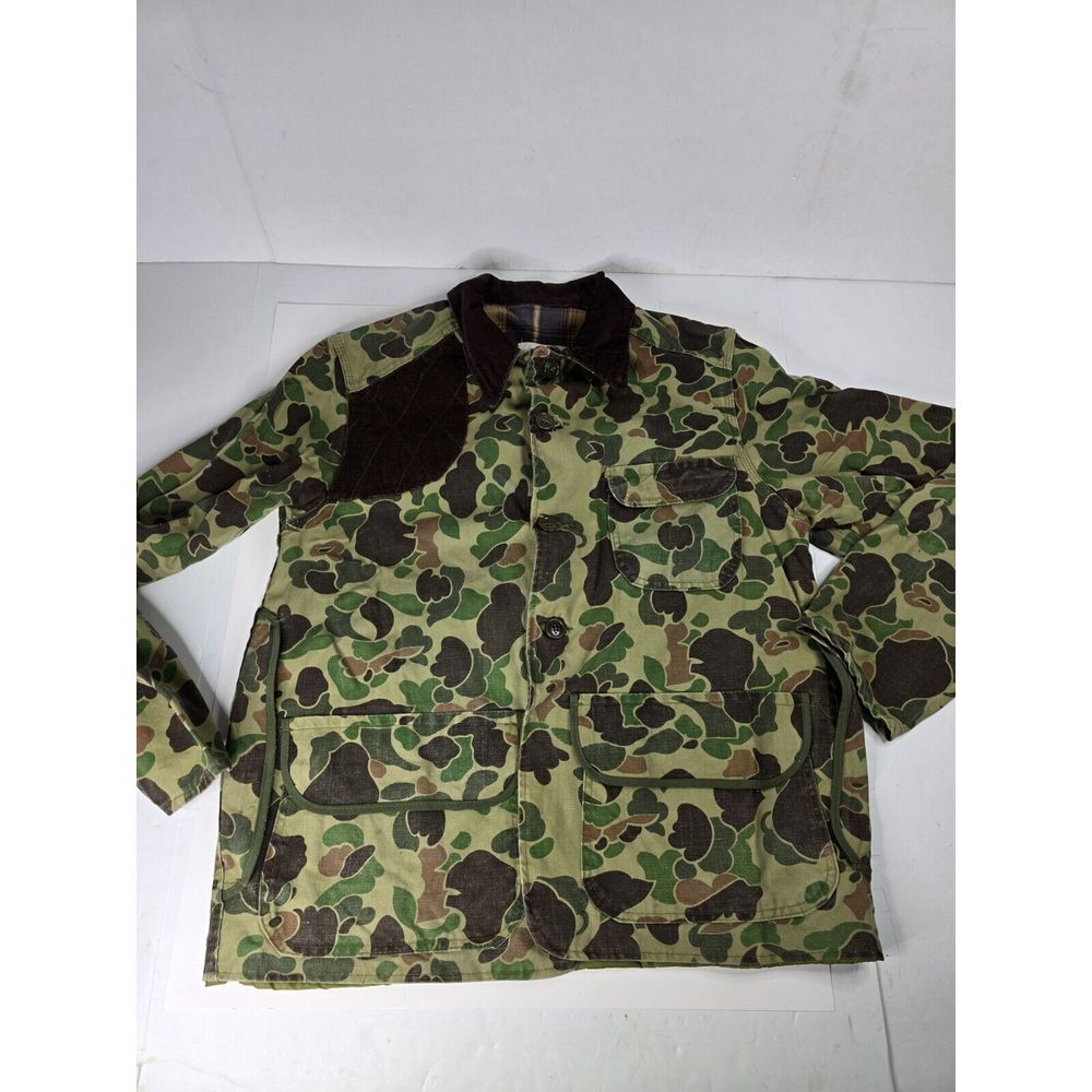 Vintage Black Sheep Hunting Jacket Men's M Medium Green Camouflage Button Coat